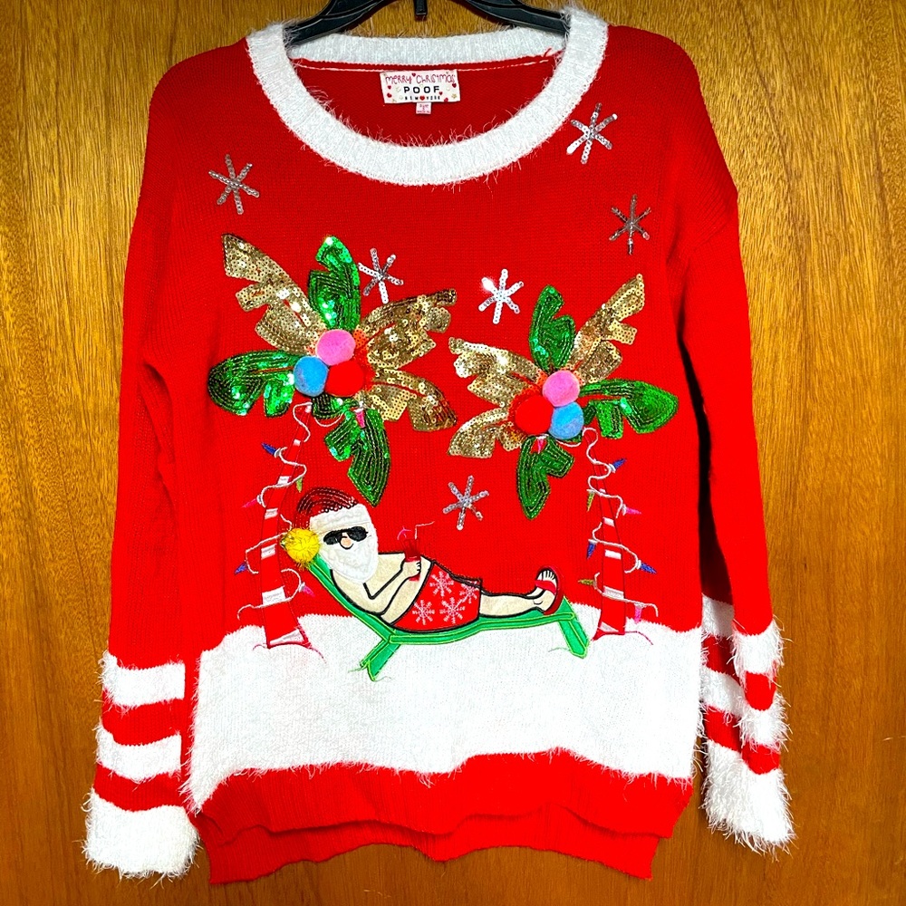 Santa on vaca Christmas sweater